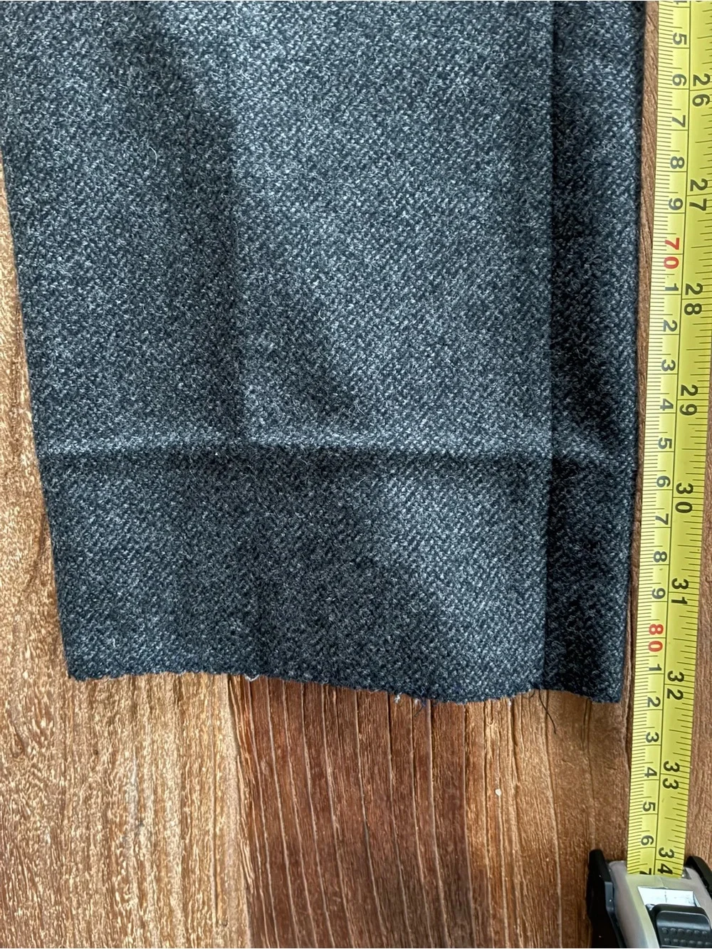 Taylor Stitch Telegraph Trouser in Charcoal Wool Herringbone size 29x32Huckberry